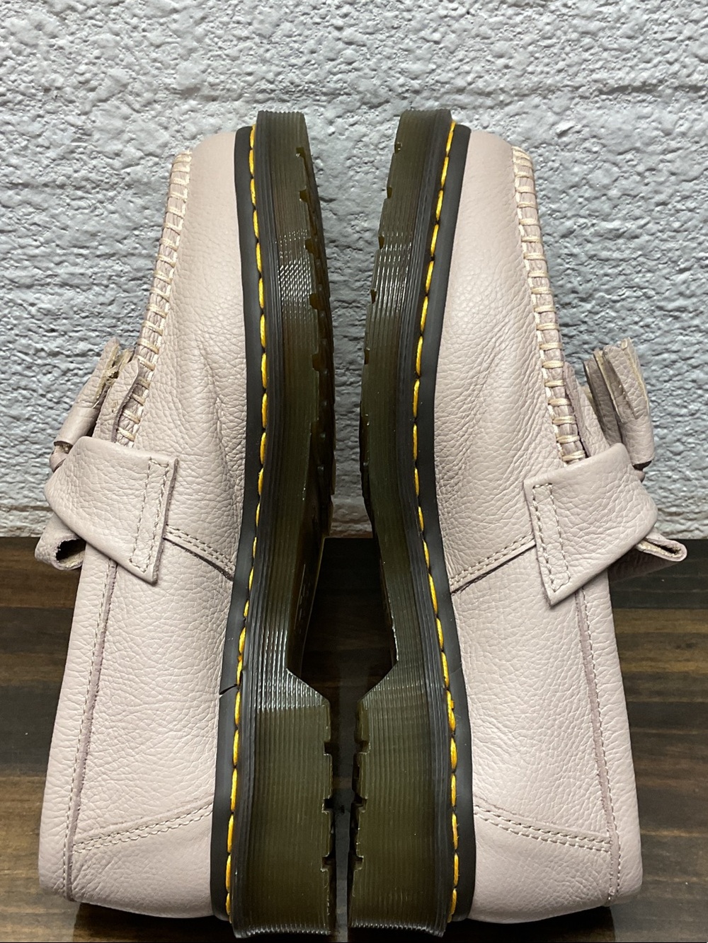 Doc Martens Adrian Leather Tassel Loafers Vintage Taupe/Virginia 41 9L New - Picture 5 of 9